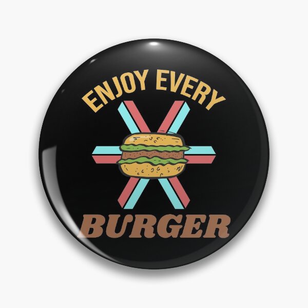 Item preview, Enjoy every burger Retro Geometric designed and sold by Designhub1000.