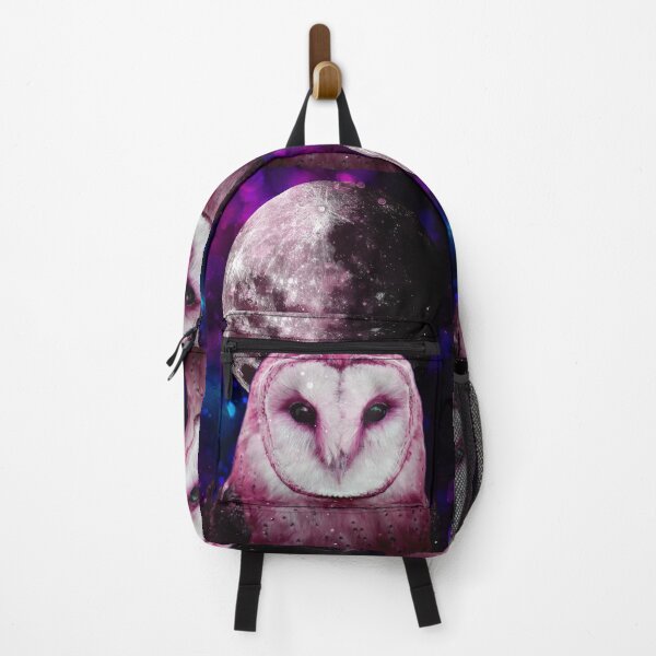 Item preview, Barn Owl in galaxy with full moon designed and sold by felinefeelings.