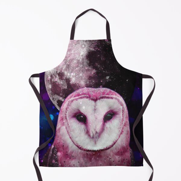 Item preview, Barn Owl in galaxy with full moon designed and sold by felinefeelings.