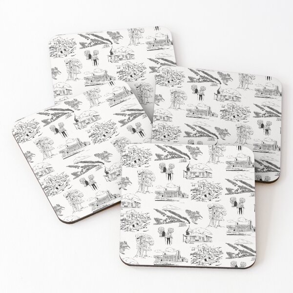 Item preview, Georgian Bay Toille de Jouy - Black and white designed and sold by Quick Brown Fox Canada.