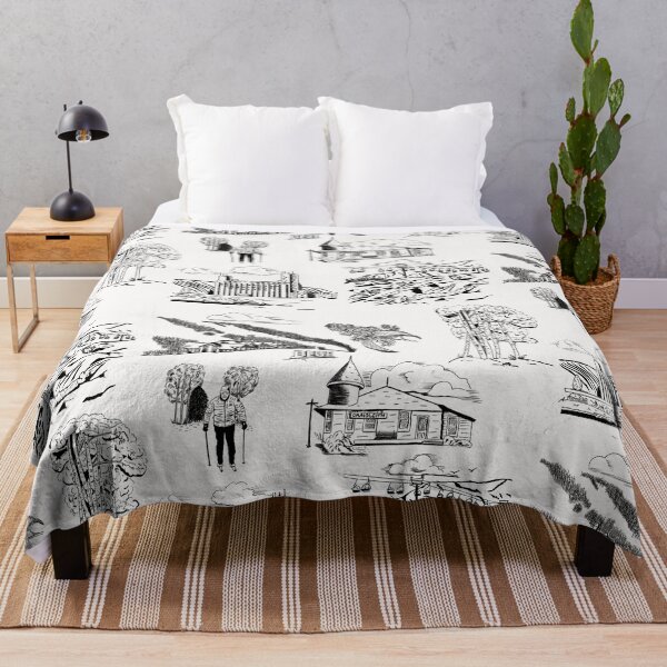 Item preview, Georgian Bay Toille de Jouy - Black and white designed and sold by Quick Brown Fox Canada.