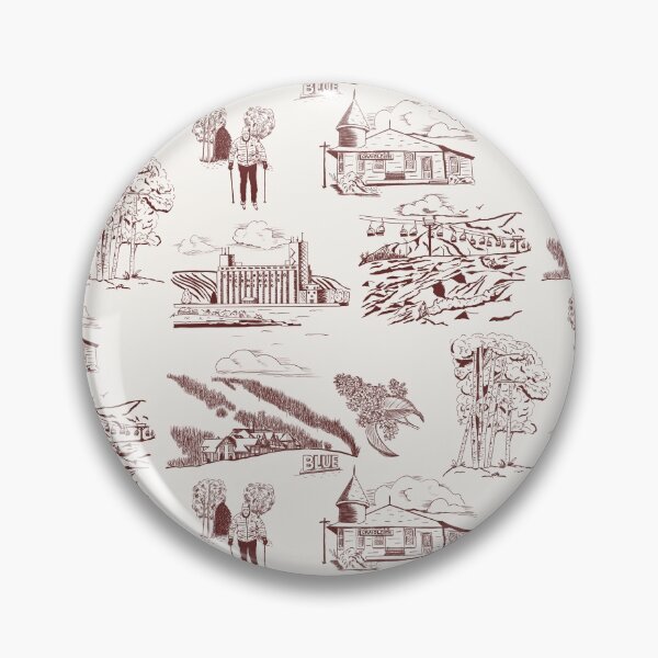 Item preview, Georgian Bay Toille de Jouy - Red/brown and white designed and sold by Quick Brown Fox Canada.