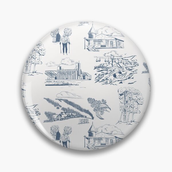 Item preview, Georgian Bay Toille de Jouy - Blue and white designed and sold by Quick Brown Fox Canada.