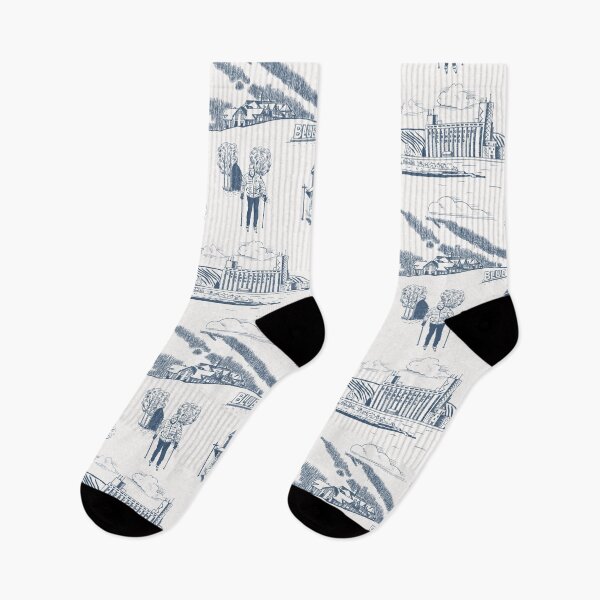 Item preview, Georgian Bay Toille de Jouy - Blue and white designed and sold by Quick Brown Fox Canada.