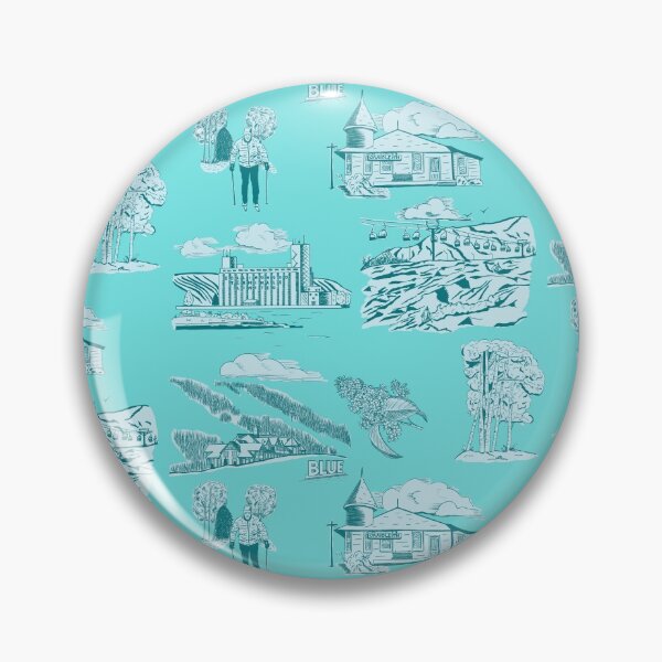 Item preview, Georgian Bay Toille de Jouy - Aqua designed and sold by Quick Brown Fox Canada.