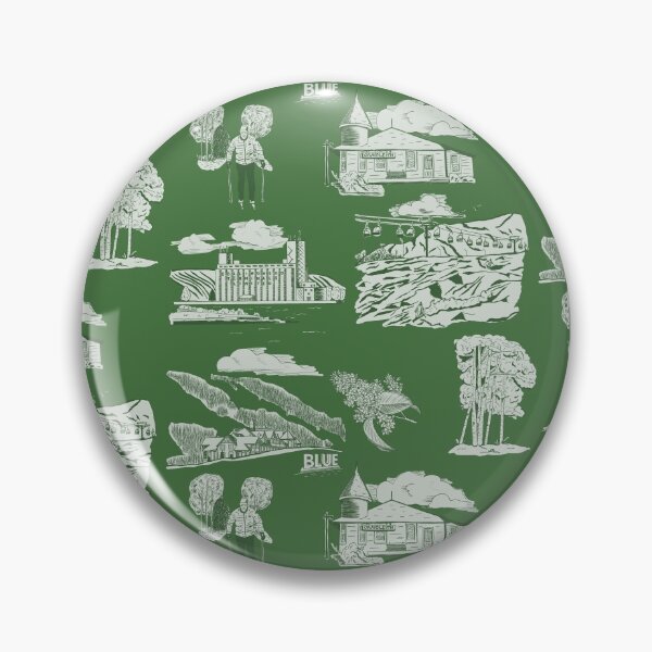 Item preview, Georgian Bay Toille de Jouy - Green designed and sold by Quick Brown Fox Canada.