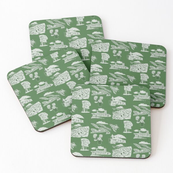 Item preview, Georgian Bay Toille de Jouy - Green designed and sold by Quick Brown Fox Canada.