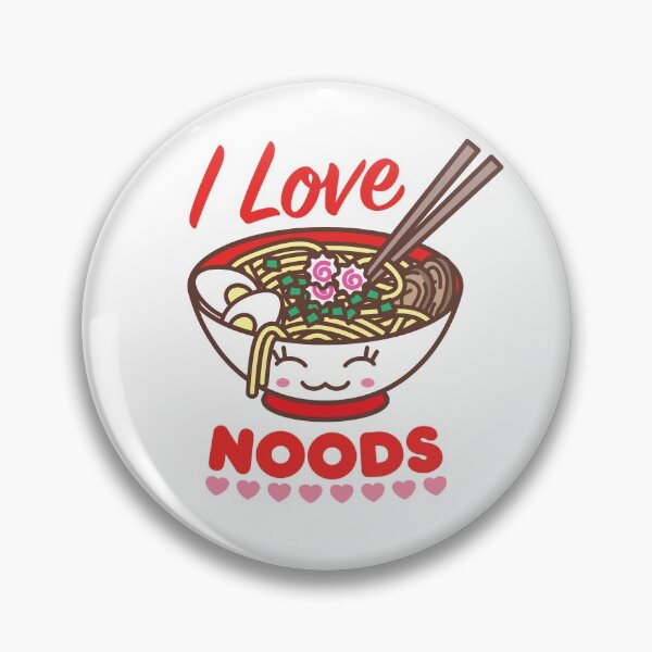 Item preview, I Love Noods Meme Funny Kawaii Ramen Noodle Bowl designed and sold by Art by s2ray.