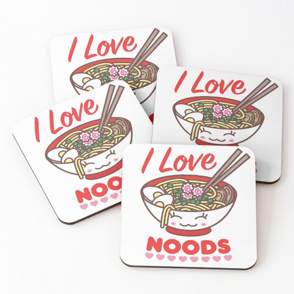 Item preview, I Love Noods Meme Funny Kawaii Ramen Noodle Bowl designed and sold by Art by s2ray.
