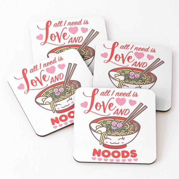 Item preview, All I Need Is Love And Noods Meme Funny Kawaii Ramen Noodle Bowl designed and sold by Art by s2ray.
