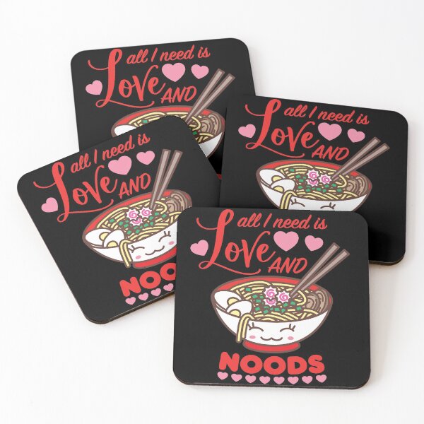 Item preview, All I Need Is Love And Noods Meme Funny Kawaii Ramen Noodle Bowl designed and sold by Art by s2ray.
