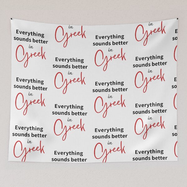 Item preview, I Love Greek  designed and sold by HappyPeeps.