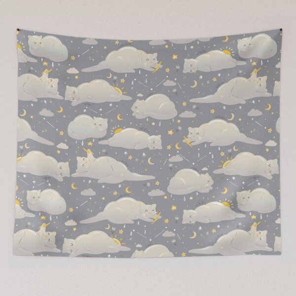 Item preview, Kitty clouds  designed and sold by Elenanaylor.