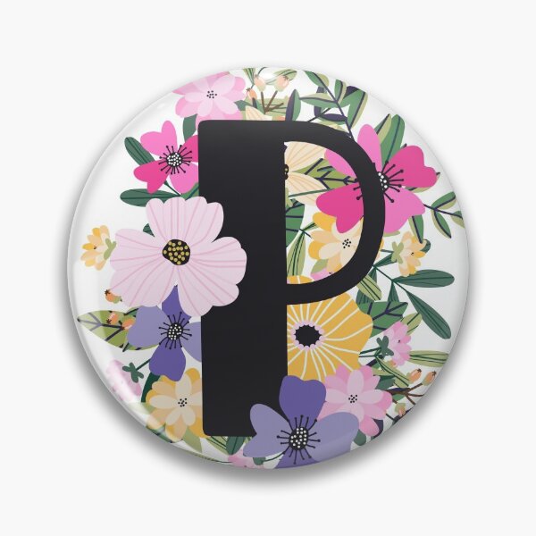 Item preview, Copy of Pretty Pink Yellow Floral Monogram P designed and sold by ketrena.