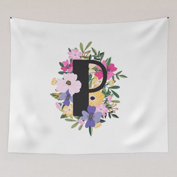Item preview, Copy of Pretty Pink Yellow Floral Monogram P designed and sold by ketrena.