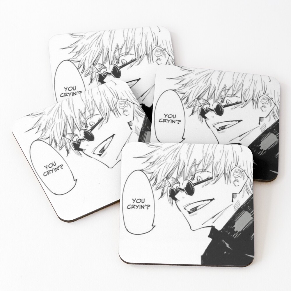 Jujutsu Kaisen - Gojo Satoru "You cryin '?" Coasters (Set of 4)
