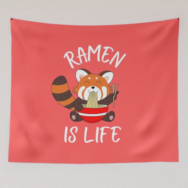 Item preview, ramen is life ( red panda edition) designed and sold by GabyVGalindo.