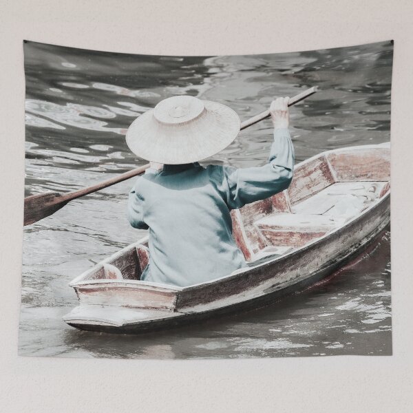 Item preview, Small Thai longtailboat in water ways near Bangkok designed and sold by Melissa Peltenburg.