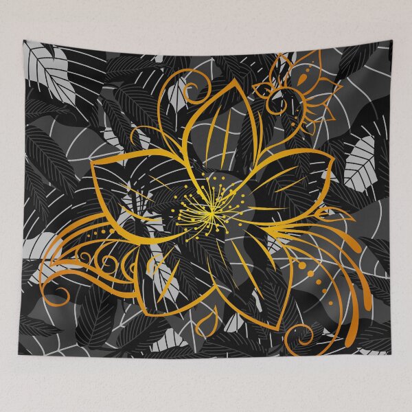 Item preview, Gold Flower Leaves Pattern designed and sold by ysm12.
