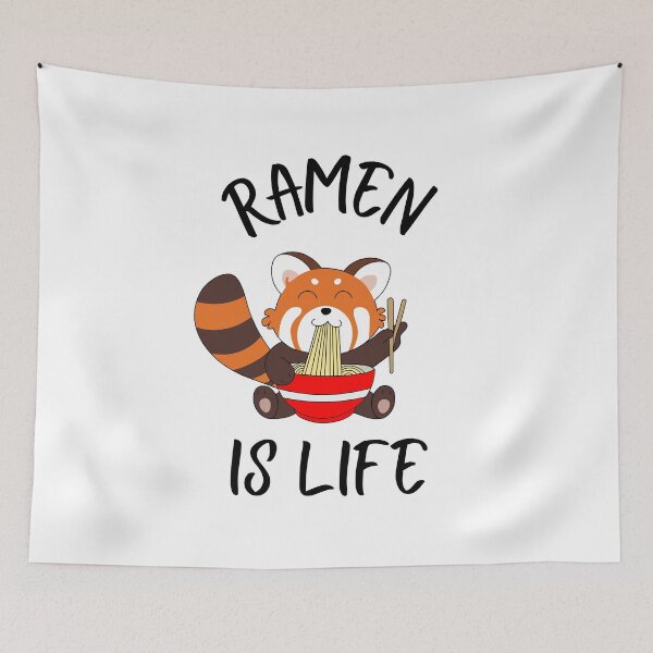 Item preview, ramen is life ( red panda edition) designed and sold by GabyVGalindo.