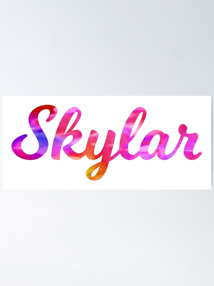 “Skylar girls name pretty multi-color design” Poster for Sale by