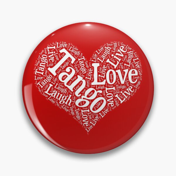Item preview, Argentine Tango Heart with Live Laugh Tango Love Word Art designed and sold by infinitetango.