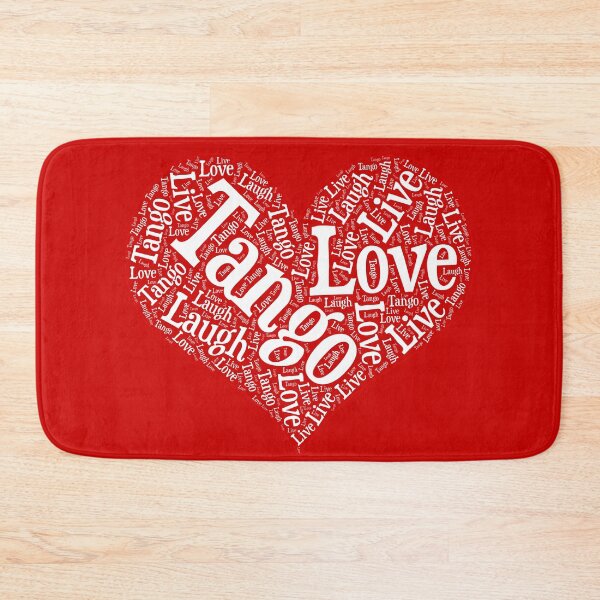 Item preview, Argentine Tango Heart with Live Laugh Tango Love Word Art designed and sold by infinitetango.