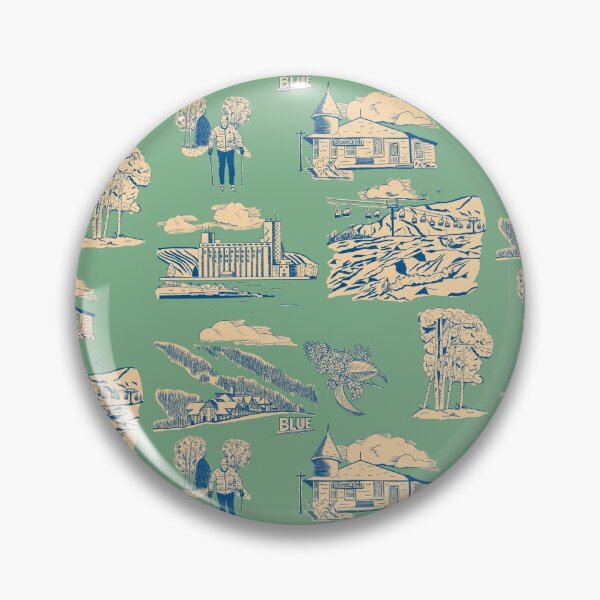 Item preview, Georgian Bay Toille de Jouy - jade designed and sold by Quick Brown Fox Canada.