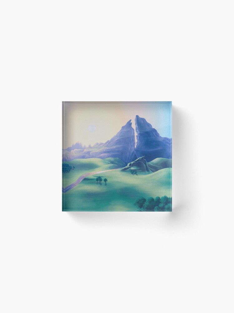 Alternate view of Dueling Peaks Acrylic Block
