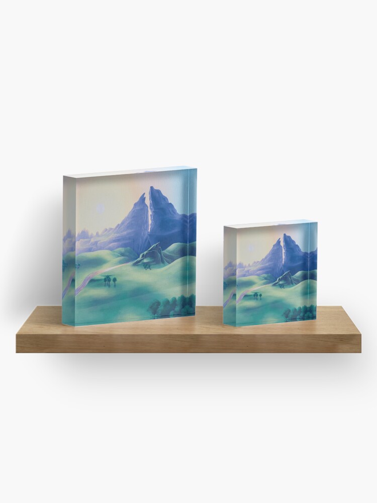 Alternate view of Dueling Peaks Acrylic Block