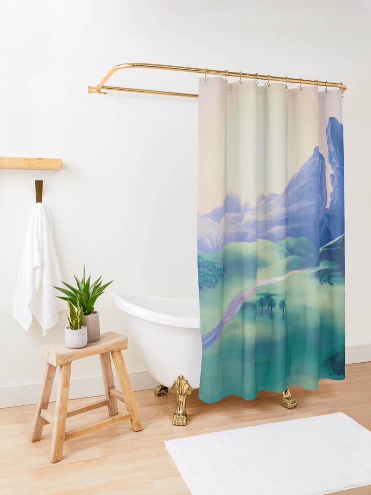 Alternate view of Dueling Peaks Shower Curtain