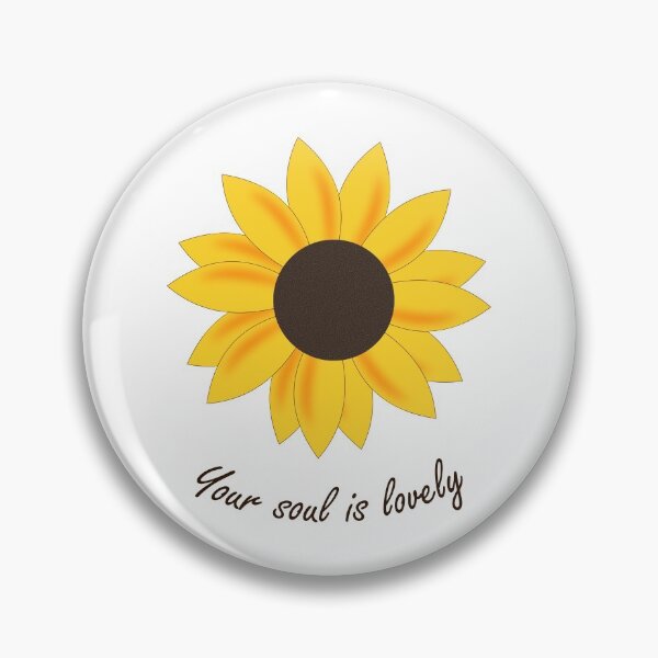 Item preview, Sunkissed Yellow Orange floating sunflower head with daily positive affirmation quote in brown cursive typography (standard white) designed and sold by Deegital18.