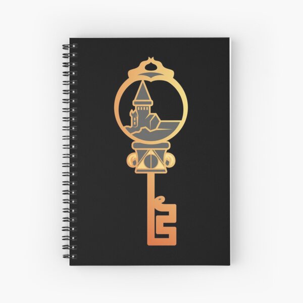 Clé serpent de chateau enchanté - doré noir Cahier à spirale