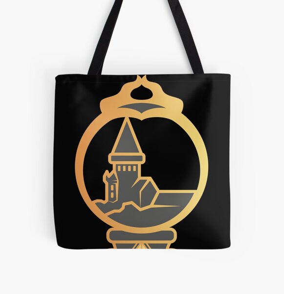 Snake key of an enchanted castle - golden black All Over Print Tote Bag