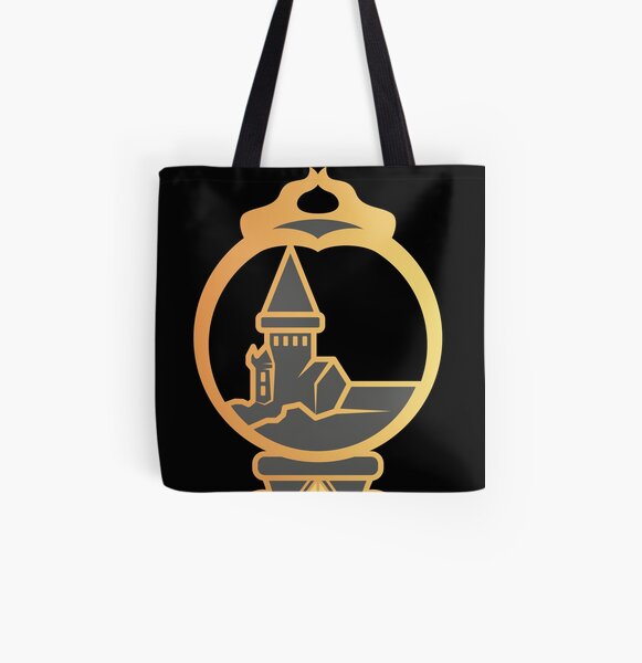 Snake key of an enchanted castle - golden black All Over Print Tote Bag