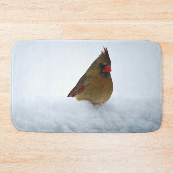Item preview, Female Cardinal Sits In the Snow designed and sold by Shelly Gunderson.