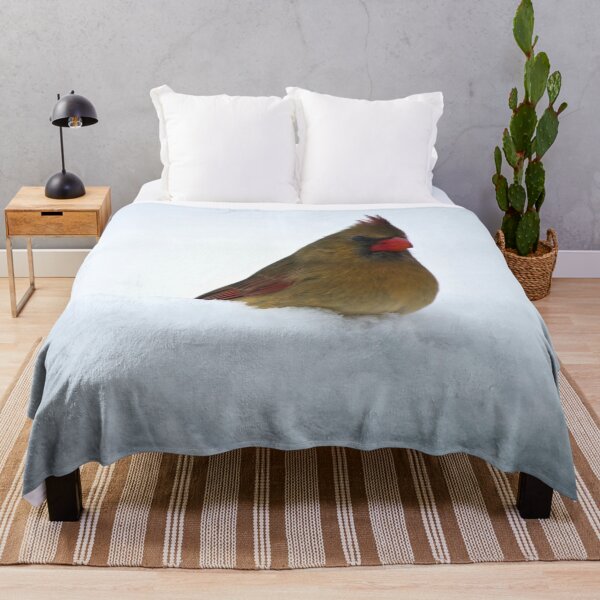 Item preview, Female Cardinal Sits In the Snow designed and sold by Shelly Gunderson.