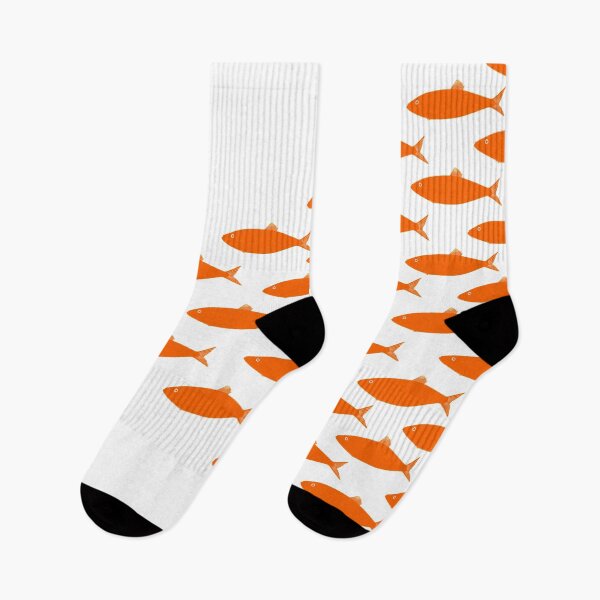 Item preview, graphic orange fish swim in a triangle designed and sold by nataliavavilina.