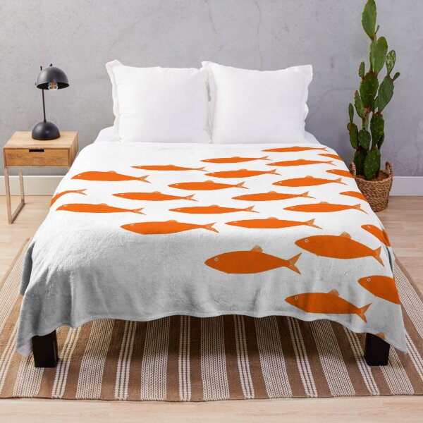 Item preview, graphic orange fish swim in a triangle designed and sold by nataliavavilina.