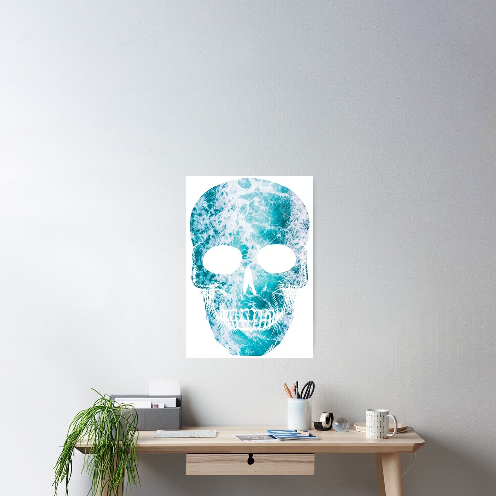Salty skull design Poster