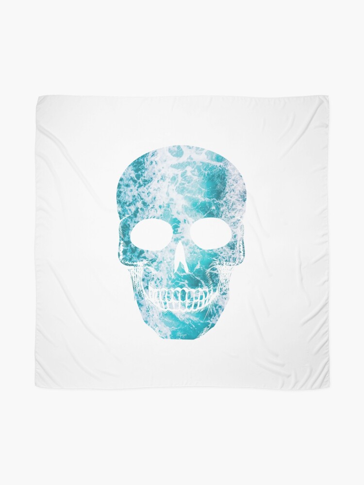 Alternate view of Salty skull design Scarf