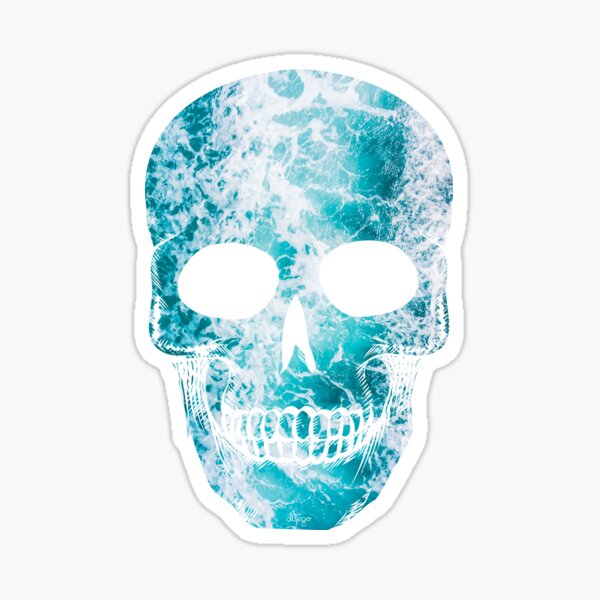 Salty skull design Sticker