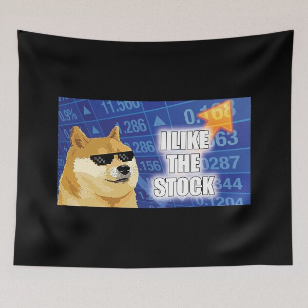 Item preview, I Like The Stock Doge Meme Stonks Meme designed and sold by Altohombre.
