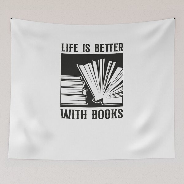 Item preview, Life is better with books designed and sold by ElBeDesigns.