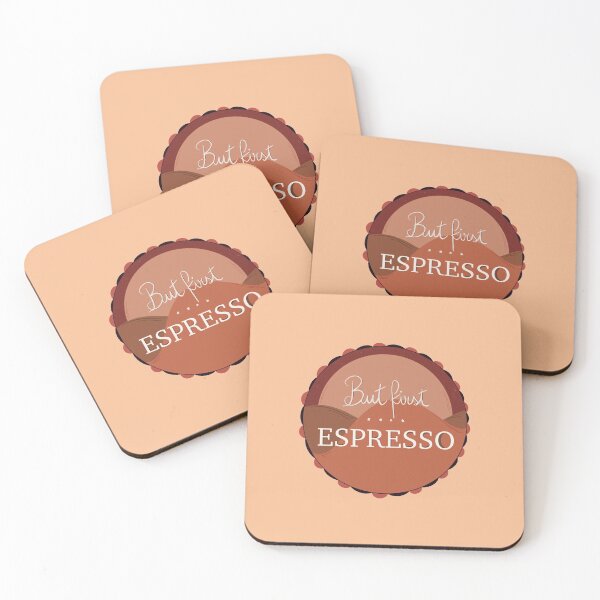 Item preview, But First Espresso Handwritten Circle Design designed and sold by bubblyshades.