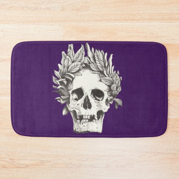 Item preview, Skull in Laurel Wreath Pen Sketch designed and sold by Monika's Painting.