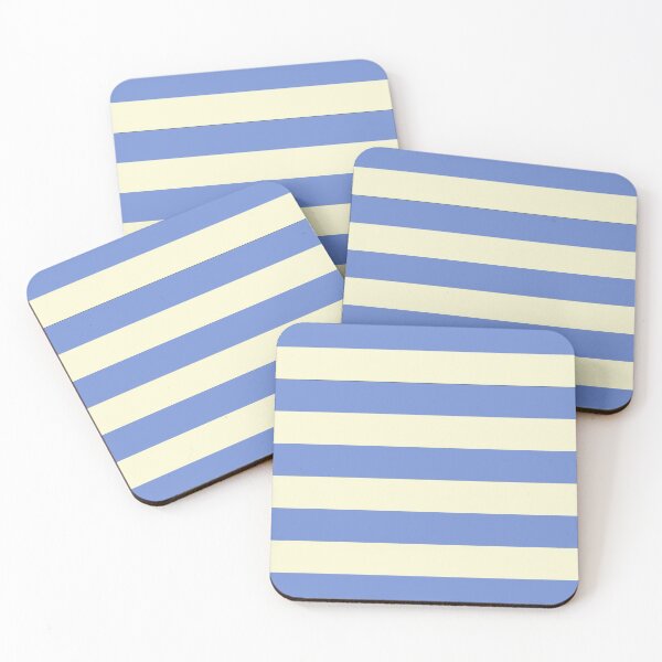Item preview, Medium DANUBE BLUE and CREAM Horizontal STRIPES designed and sold by RachelMacht.