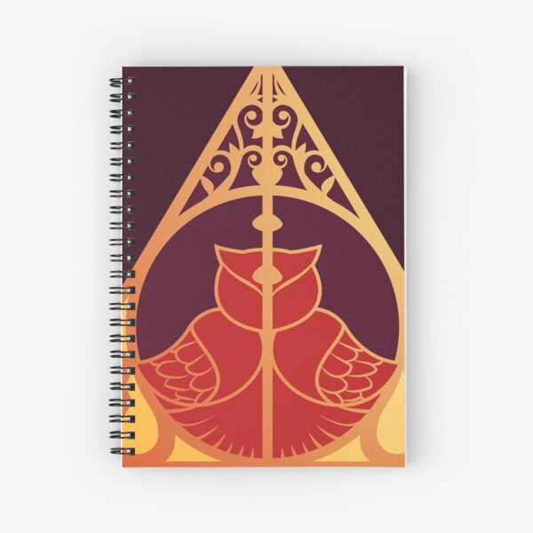 Relique hibou et serpent - rouge doré Cahier à spirale