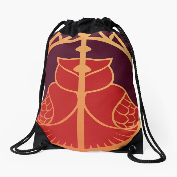 Relique hibou et serpent - rouge doré Sac à cordon
