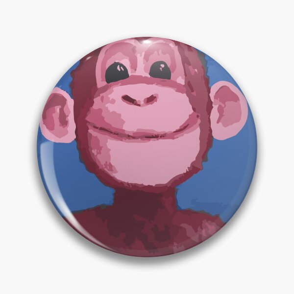 Item preview, Monkey Portrait - red monkey on blue background designed and sold by Ora Topiol-Feuer.